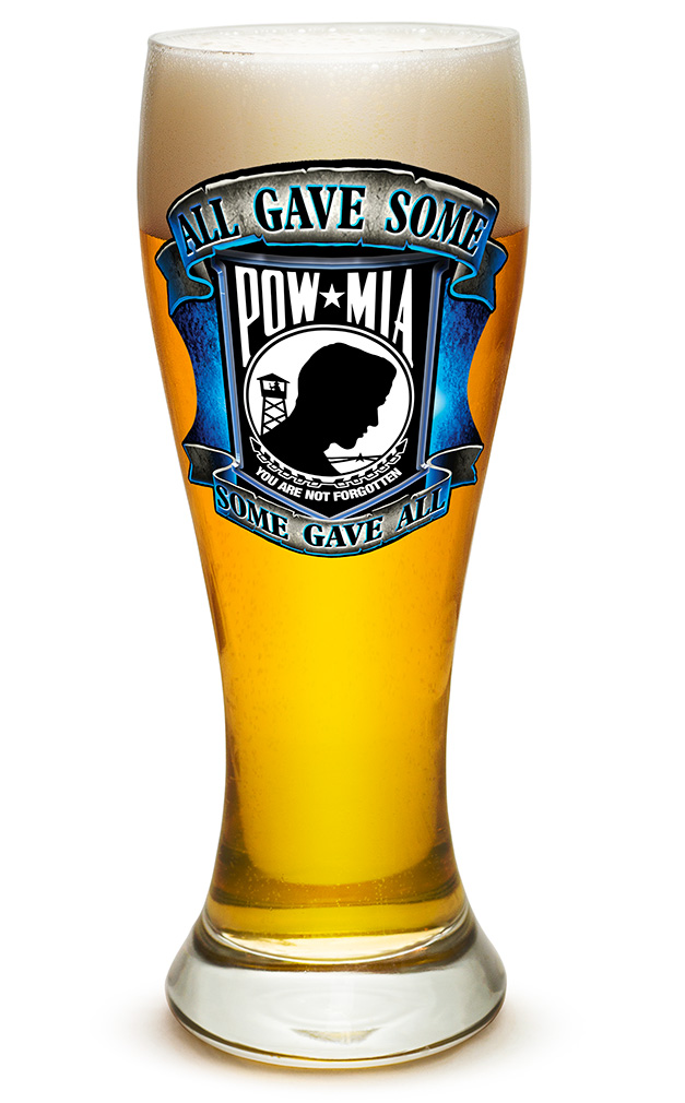 GLASSWARE-PILSNER-POW/MIA All Gave Some 23oz